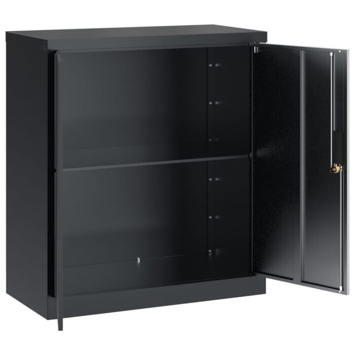 Classeur anthracite 79x40x90 cm acier – Image 2
