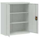 Classeur gris clair 90x40x105 cm acier – Image 2