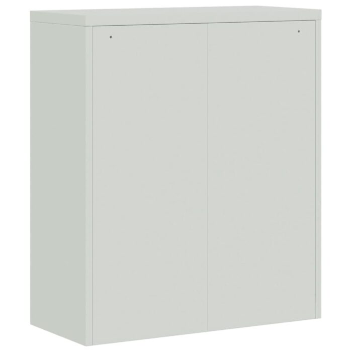 Classeur gris clair 90x40x105 cm acier – Image 4
