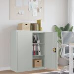 Classeur gris clair 90x40x105 cm acier
