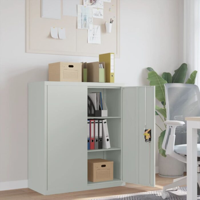VXL8720845889593_m_en_hd_1.jpg Classeur gris clair 90x40x105 cm acier – Image 1