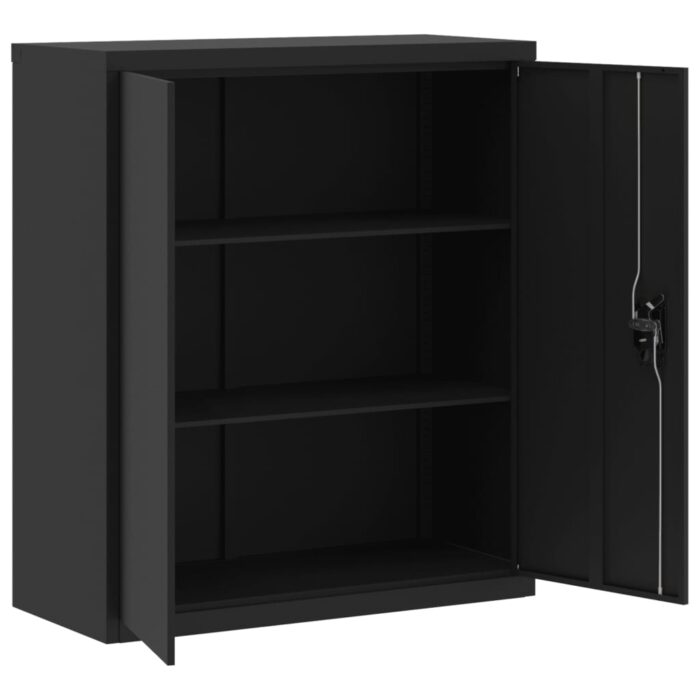 Classeur noir 90x40x105 cm acier – Image 2
