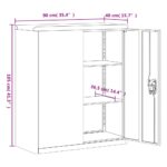 Classeur noir 90x40x105 cm acier – Image 8
