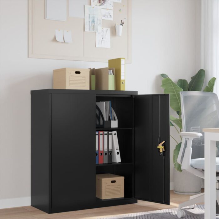 Classeur noir 90x40x105 cm acier – Image 1
