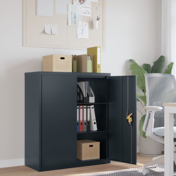 Classeur anthracite 90x40x105 cm acier – Image 1