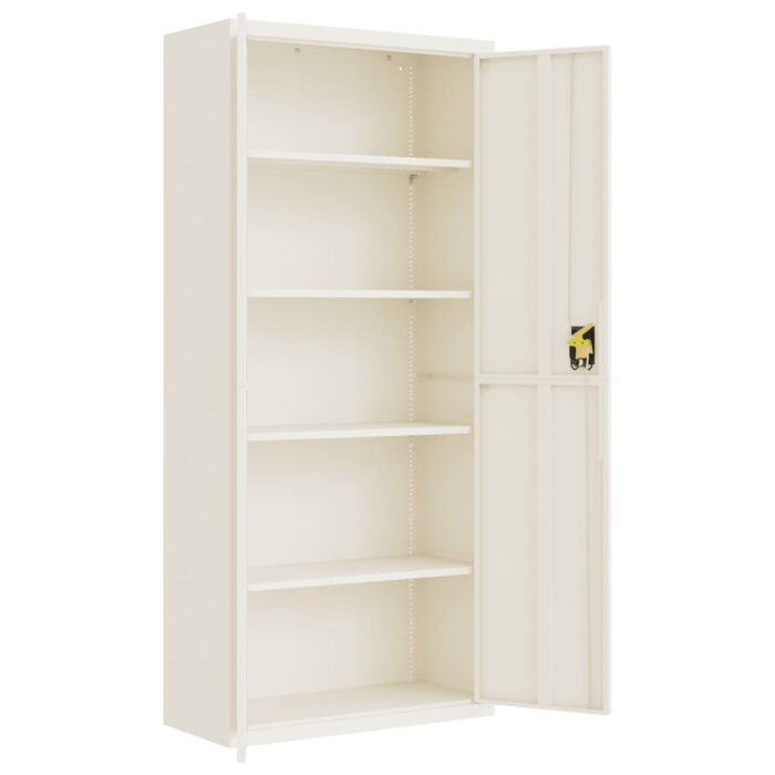 Classeur blanc 90x40x200 cm acier – Image 2