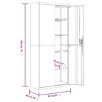 Classeur blanc 90x40x200 cm acier – Image 8