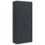 Classeur anthracite 90x40x200 cm Acier – Image 4