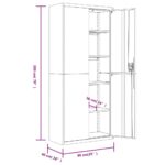 Classeur anthracite 90x40x200 cm Acier – Image 8