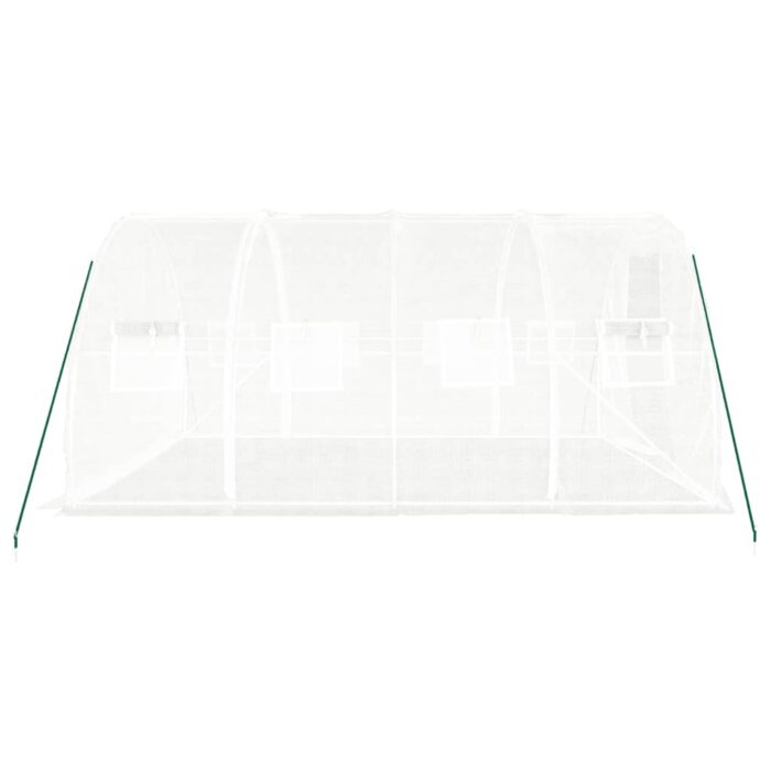 Serre avec cadre en acier blanc 12 m² 4x3x2 m – Image 3