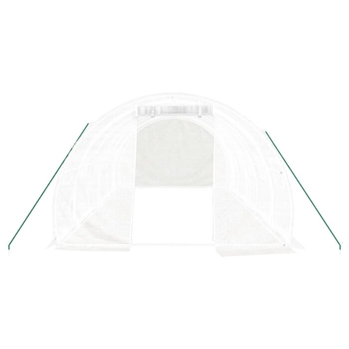 Serre avec cadre en acier blanc 18 m² 6x3x2 m – Image 2