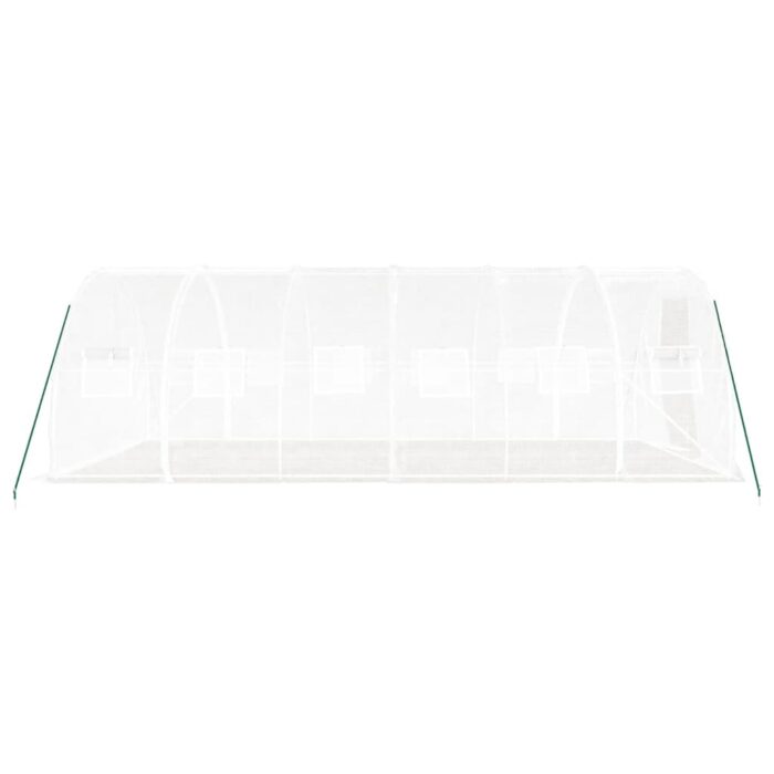 Serre avec cadre en acier blanc 18 m² 6x3x2 m – Image 3