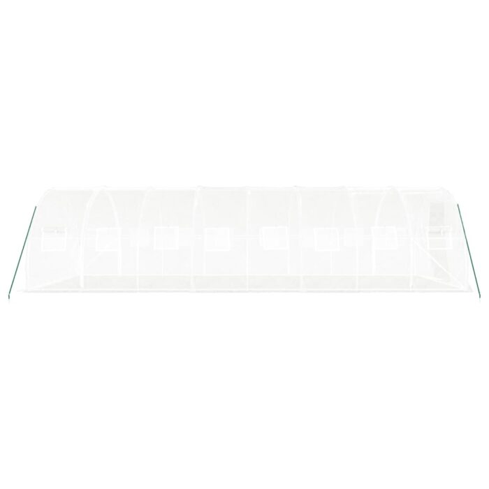 Serre avec cadre en acier blanc 24 m² 8x3x2 m – Image 3