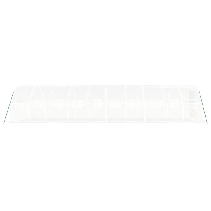 Serre avec cadre en acier blanc 30 m² 10x3x2 m – Image 3
