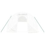 Serre avec cadre en acier blanc 36 m² 12x3x2 m – Image 2