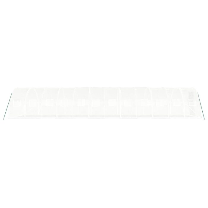 Serre avec cadre en acier blanc 36 m² 12x3x2 m – Image 3