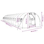 Serre avec cadre en acier blanc 42 m² 14x3x2 m – Image 10