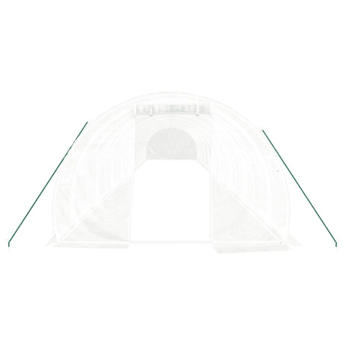 Serre avec cadre en acier blanc 54 m² 18x3x2 m – Image 2