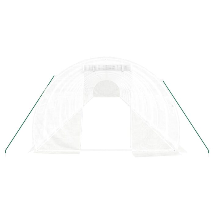 Serre avec cadre en acier blanc 66 m² 22x3x2 m – Image 2