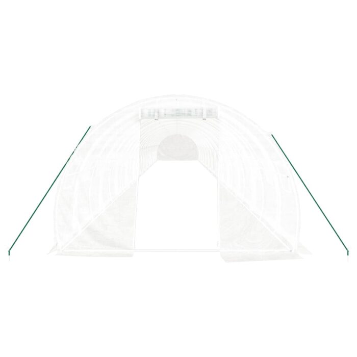 Serre avec cadre en acier blanc 72 m² 24x3x2 m – Image 2