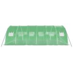 Serre avec cadre en acier vert 24 m² 6x4x2 m – Image 3