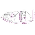 Serre avec cadre en acier vert 40 m² 10x4x2 m – Image 10