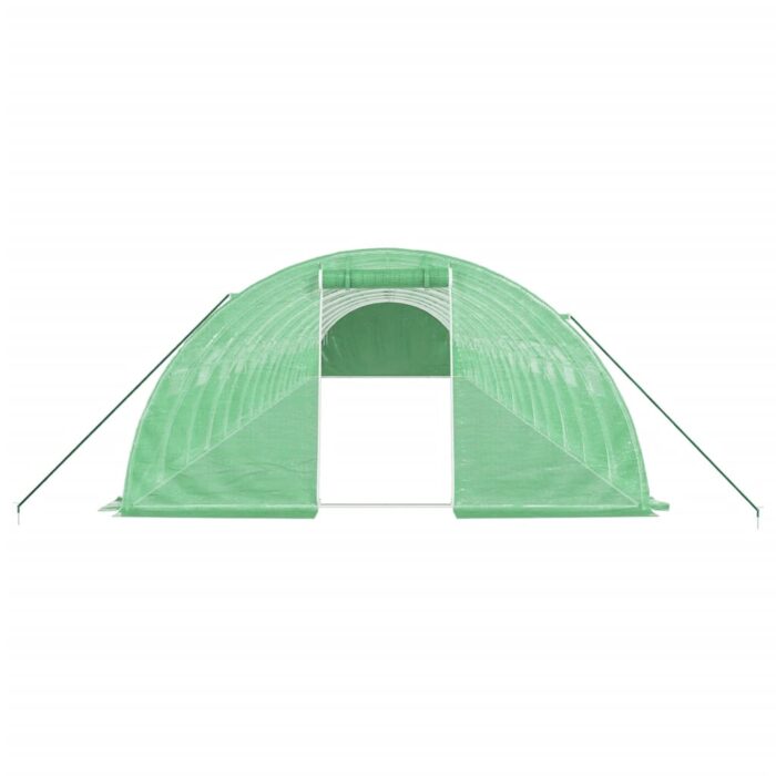 Serre avec cadre en acier vert 64 m² 16x4x2 m – Image 2