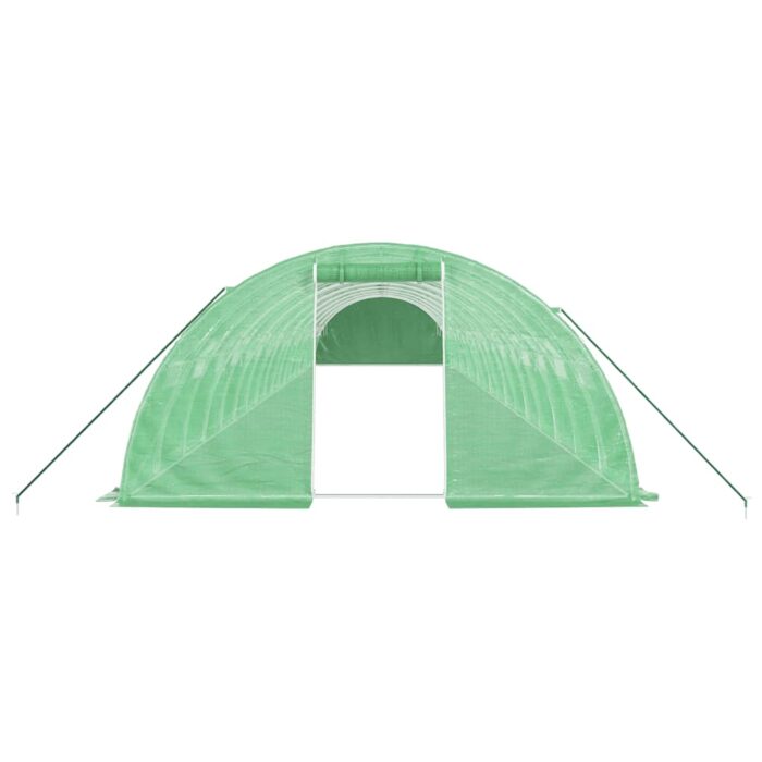 Serre avec cadre en acier vert 72 m² 18x4x2 m – Image 2