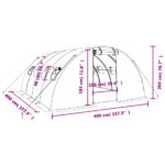 Serre avec cadre en acier blanc 16 m² 4x4x2 m – Image 10