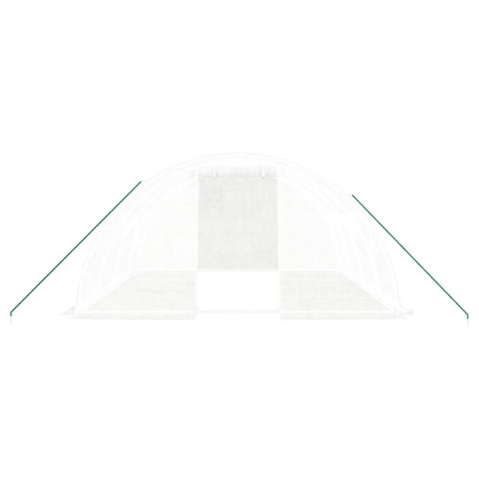 Serre avec cadre en acier blanc 16 m² 4x4x2 m – Image 2