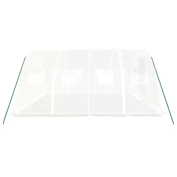 Serre avec cadre en acier blanc 16 m² 4x4x2 m – Image 3