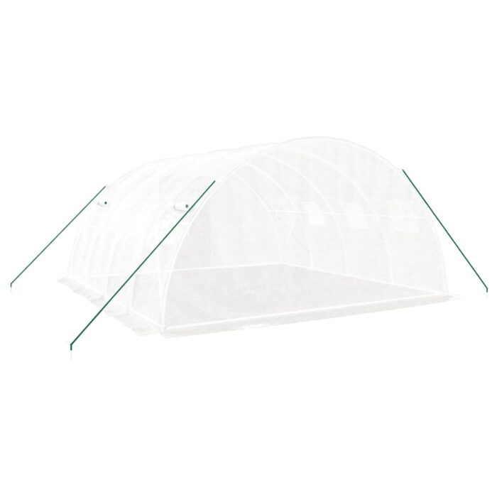 Serre avec cadre en acier blanc 16 m² 4x4x2 m – Image 4