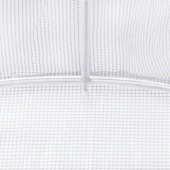 Serre avec cadre en acier blanc 16 m² 4x4x2 m – Image 7