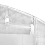 Serre avec cadre en acier blanc 16 m² 4x4x2 m – Image 9