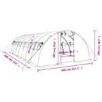 Serre avec cadre en acier blanc 32 m² 8x4x2 m – Image 10
