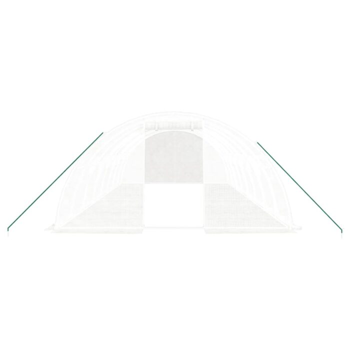 Serre avec cadre en acier blanc 32 m² 8x4x2 m – Image 2