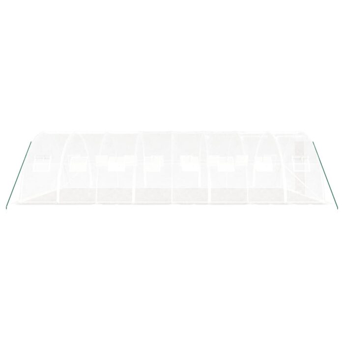 Serre avec cadre en acier blanc 32 m² 8x4x2 m – Image 3