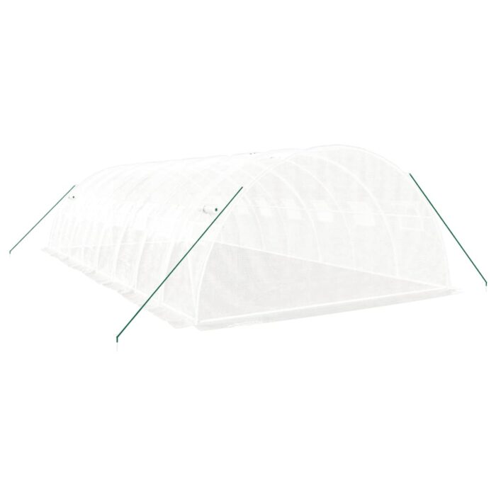 Serre avec cadre en acier blanc 32 m² 8x4x2 m – Image 4