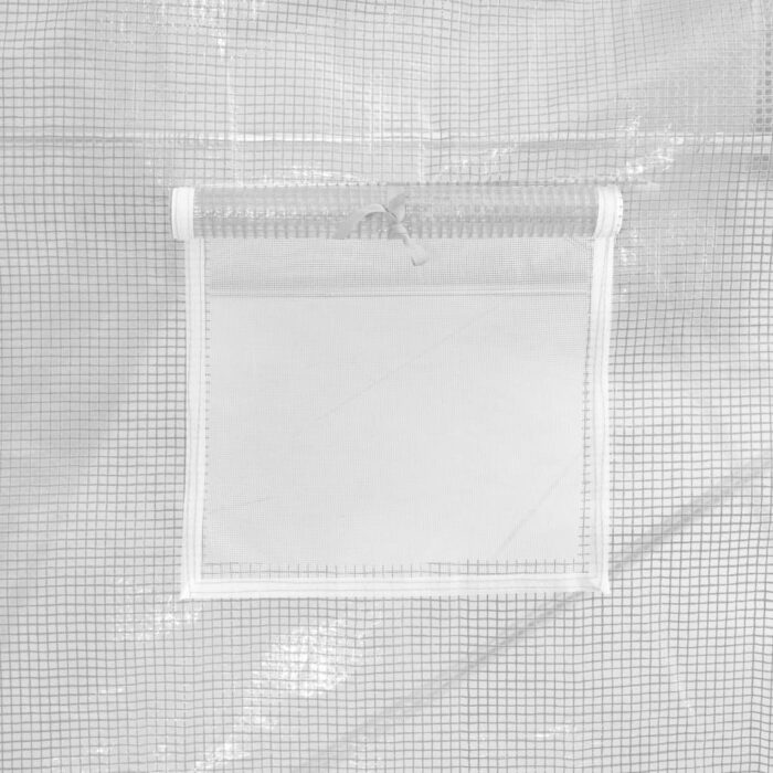Serre avec cadre en acier blanc 32 m² 8x4x2 m – Image 5