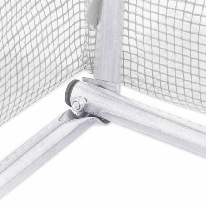 Serre avec cadre en acier blanc 32 m² 8x4x2 m – Image 6