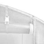 Serre avec cadre en acier blanc 32 m² 8x4x2 m – Image 9