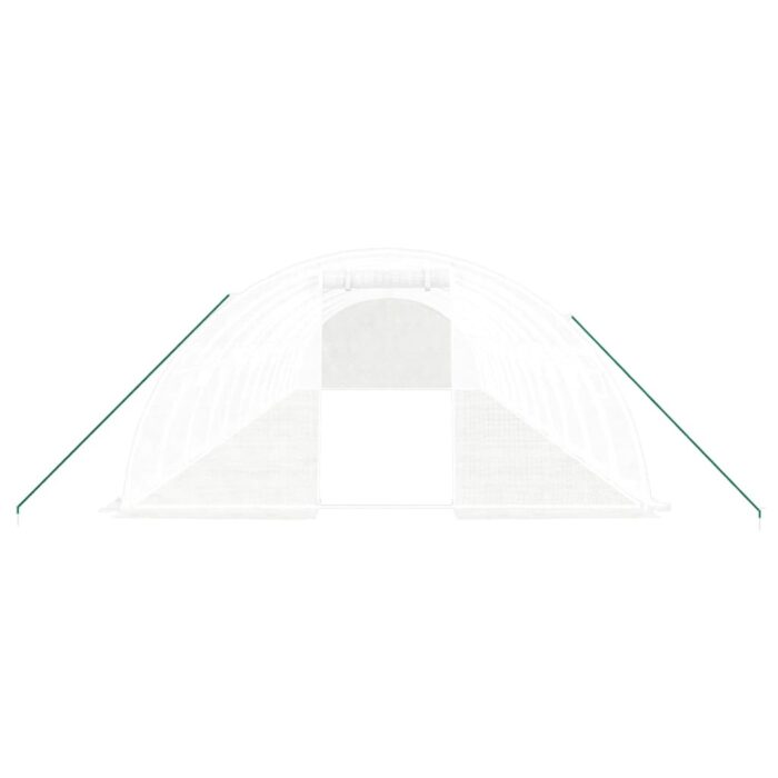 Serre avec cadre en acier blanc 48 m² 12x4x2 m – Image 2