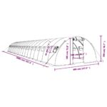 Serre avec cadre en acier blanc 80 m² 20x4x2 m – Image 10