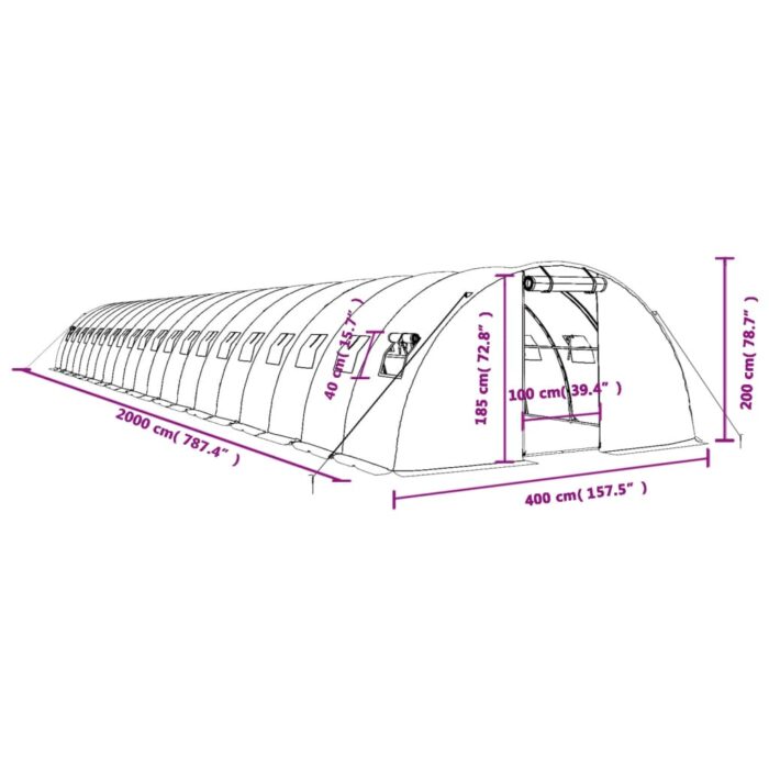 VXL8720845891664_g_en_hd_10.jpg Serre avec cadre en acier blanc 80 m² 20x4x2 m – Image 10