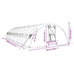 Serre avec cadre en acier vert 60 m² 12x5x2,3 m – Image 10