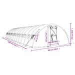 Serre avec cadre en acier vert 70 m² 14x5x2,3 m – Image 10