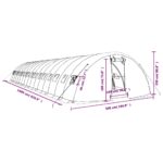 Serre avec cadre en acier vert 80 m² 16x5x2,3 m – Image 10