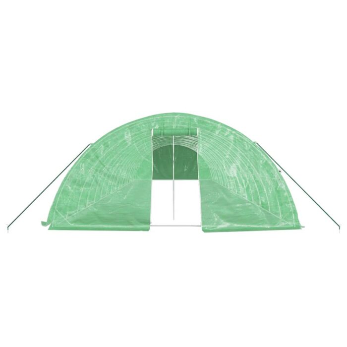 Serre avec cadre en acier vert 80 m² 16x5x2,3 m – Image 2