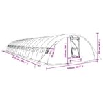 Serre avec cadre en acier vert 90 m² 18x5x2,3 m – Image 10