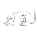 Serre avec cadre en acier vert 24 m² 6x4x2,85 m – Image 10